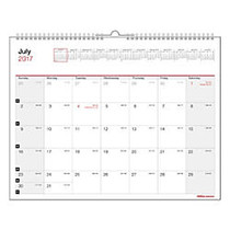 Office Wagon; Brand Monthly Academic Wall Calendar, 8 1/2 inch; x 11 inch;, 30% Recycled, July 2017 to June 2018