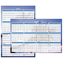 Office Wagon; Brand Yearly Erasable Calendar, 24 inch; x 36 inch;, 30% Recycled, January to December 2017