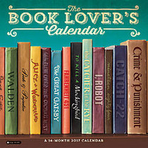 Orange Circle Studio&trade; 16-Month Monthly Wall Calendar, FSC Certified, 12 inch; x 12 inch;, The Book Lover's Calendar, September 2016 to December 2017