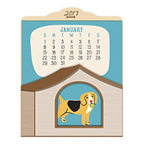 Orange Circle Studio&trade; Monthly Easel Desk Calendar, 4 3/4 inch; x 6 inch;, Doggone Cute, January to December 2017