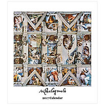 Retrospect Monthly Desk Calendar, 6 1/4 inch; x 5 1/2 inch;, Michelangelo, January to December 2017