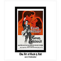 Retrospect Monthly Desk Calendar, 6 1/4 inch; x 5 1/2 inch;, The Art Of Rock And Roll, January to December 2017