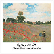 Retrospect Monthly Square Wall Calendar, 12 1/4 inch; x 12 inch;, Claude Monet, January to December 2017