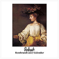 Retrospect Monthly Square Wall Calendar, 12 1/4 inch; x 12 inch;, Rembrandt, January to December 2017