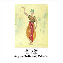 Retrospect Monthly Square Wall Calendar, 12 1/4 inch; x 12 inch;, Rodin, January to December 2017