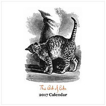 Retrospect Monthly Square Wall Calendar, 12 1/4 inch; x 12 inch;, The Art Of Cats, January to December 2017