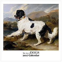 Retrospect Monthly Square Wall Calendar, 12 1/4 inch; x 12 inch;, The Art Of Dogs, January to December 2017