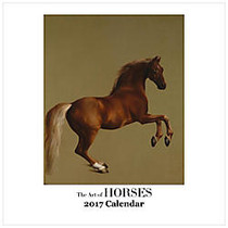 Retrospect Monthly Square Wall Calendar, 12 1/4 inch; x 12 inch;, The Art Of Horses, January to December 2017