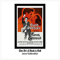 Retrospect Monthly Square Wall Calendar, 12 1/4 inch; x 12 inch;, The Art Of Rock And Roll, January to December 2017