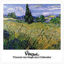 Retrospect Monthly Square Wall Calendar, 12 1/4 inch; x 12 inch;, Vincent van Gogh, January to December 2017