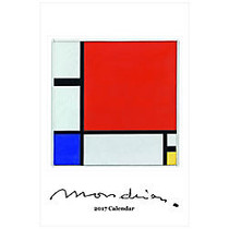 Retrospect Monthly Wall Calendar, 19 1/4 inch; x 12 1/2 inch;, Mondrian, January to December 2017