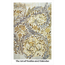 Retrospect Monthly Wall Calendar, 19 1/4 inch; x 12 1/2 inch;, The Art of Textiles, January to December 2017