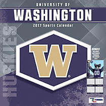 Turner Licensing; Team Wall Calendar, 12 inch; x 12 inch;, Washington Huskies, January to December 2017