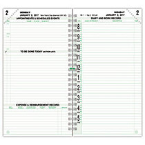 Day-Timer 90% Recycled Original Organizer Refill, 3 1/2 inch; x 6 1/2 inch;, 2 Pages Per Day, January-December 2017