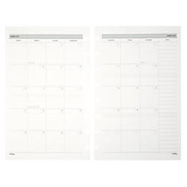 TUL&trade; Custom Note-Taking System Discbound Weekly/Monthly Refill Pages, Junior Size, 5 1/2 inch; x 8 1/2 inch;, White, 2018, 50 Sheets