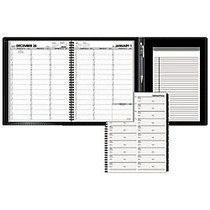 AT-A-GLANCE 13-Month Weekly Appointment Book Plus, 8 1/4 inch; x 10 7/8 inch;, Black, January 2017-January 2018