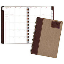 AT-A-GLANCE; Collection 13-Month Planner, 6 inch; x 8 3/4 inch;, 60% Recycled, Tan/Brown, January 2017 to January 2018