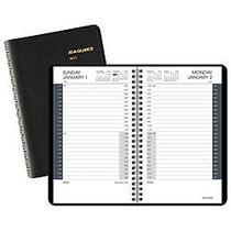 AT-A-GLANCE; Daily Appointment Planner, 5 13/16 inch; x 8 1/16 inch;, 30% Recycled, Black, January to December 2017