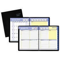 AT-A-GLANCE; QuickNotes; Weekly/Monthly Appointment Book, 8 inch; x 9 7/8 inch;, 30% Recycled, Black, January to December 2017