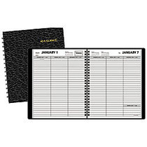 AT-A-GLANCE; Weekly Appointment Book, 6 3/4 inch; x 8 3/4 inch;, 30% Recycled, Black, January&ndash;December 2017