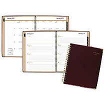 AT-A-GLANCE; Weekly/Monthly Planner, 11 inch; x 8 1/2 inch;, Maroon/White, January 2017 to January 2018