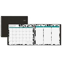 Blue Sky Barcelona Planner - Monthly, Weekly, Daily - 1 Year - January till December - 2 Week, 2 Month Double Page Layout - Twin Wire - Multicolor - Tabbed, Writable Surface, Notes Area, Built-in Ruler, Reference Calendar, Durable, Flexible Cover, St