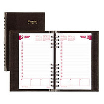 Brownline; CoilPro&trade; FSC Certified Daily Planner, 8 inch; x 5 inch;, 50% Recycled, Black, January-December 2017