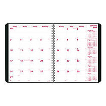 Brownline; Duraflex 14-Month Monthly Planner, Durable Poly Cover, 8 1/2 inch; x 11 inch;, 50% Recycled, Black, December 2015&ndash;January 2017