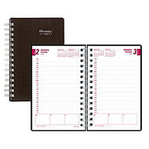 Brownline; Duraflex Daily Planner, FSC Certified, 8 inch; x 5 inch;, 50% Recycled, Black, January-December 2017