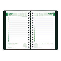 Brownline; EcoLogix Daily Planner, FSC; Certified, 8 inch; x 5 inch;, 100% Recycled, Black, January-December 2017