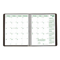 Brownline; EcoLogix; 100% Recycled 14-Month Planner, 8 7/8 inch; x 7 1/8 inch;, FSC Certified, 100% Recycled, Black, December 2016-January 2018