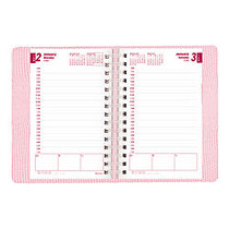 Brownline; Pink Ribbon Daily Planner, 8 inch; x 5 inch;, FSC Certified, 50% Recycled, Pink (Breast Cancer Awareness), January-December 2017