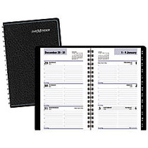 DayMinder; 30% Recycled Weekly Appointment Book, 3 3/4 inch; x 6 inch;, Black, January-December 2017