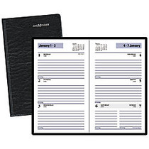 DayMinder; 30% Recycled Weekly Planner, 3 1/2 inch; x 6 3/16 inch;, Black, January-December 2017