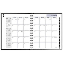 DayMinder; Premiere; 30% Recycled Monthly Planner, 6 7/8 inch; x 8 3/4 inch;, Black, January-December 2017