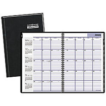 DayMinder; Premiere; 30% Recycled Monthly Planner, 7 7/8 inch; x 11 7/8 inch;, Black, December 2016-January 2018