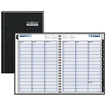 DayMinder; Premiere; 30% Recycled Professional Weekly Appointment Book, 8 inch; x 11 inch;, Black, January-December 2017