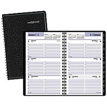 DayMinder; Weekly Appointment Book, 4 7/8 inch; x 8 inch;, 30% Recycled, Black With Tabbed Section, January&ndash;December 2017