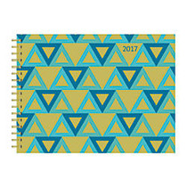 Divoga; Fashion Weekly/Monthly Planner, Tri Me, 8 inch; x 6 inch;, Teal/Gold, January 2017 to December 2017