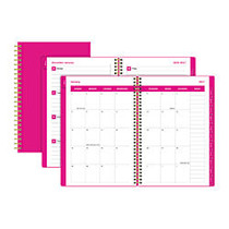 Divoga; Poly Cover Weekly/Monthly Planner, 5 inch; x 8 inch;, Pink, January to December 2017