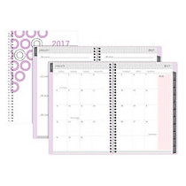 Divoga; Weekly/Monthly Planner, 8 inch; x 11 inch;, Play It Cool, Pink/Silver, January to December 2017
