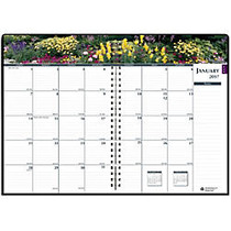 House of Doolittle Earthscapes Gardens of the World Planner - Julian - Monthly - 1 Year - January 2017 till December 2017 - 1 Month Double Page Layout - 7 inch; x 10 inch; - Wire Bound - Paper - Black - Non-refillable