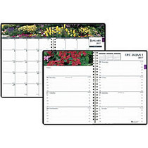 House of Doolittle Earthscapes Gardens of the World Planner - Julian - Weekly, Monthly - 1 Year - January 2017 till December 2017 - 8:00 AM to 5:00 PM - 7 inch; x 10 inch; - Wire Bound - Paper - Black - Non-refillable