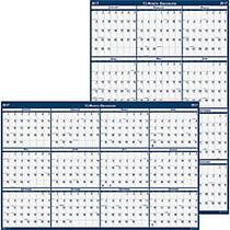 House of Doolittle Horizontal Wall Planner - Julian - Monthly - 1 Year - January 2017 till December 2017 - 66 inch; x 33 inch; - Wall Mountable - Blue, Gray - Paper - Laminated