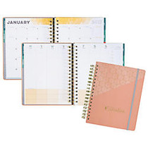 inkWELL Press; AT-A-GLANCE; Classic LiveWELL Planner&trade;, Weekly/Monthly, 7 inch; x 9 inch;, Coral Colorwash, January To December 2017