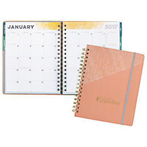 inkWELL Press; AT-A-GLANCE; LiveWELL Planner&trade;, Monthly, 7 inch; x 9 inch;, Coral Colorwash, January To December 2017