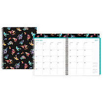 Nicole Miller Weekly/Monthly Planner, 8 1/2 inch; x 11 inch;, 50% Recycled, Ditzy Eden, January to December 2017