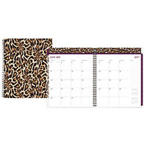 Nicole Miller Weekly/Monthly Planner, 8 1/2 inch; x 11 inch;, 50% Recycled, Leopard, January to December 2017