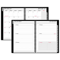 Office Wagon; Brand Weekly/Monthly Planner, 4 inch; x 6 inch;, 30% Recycled, Black, January to December 2017