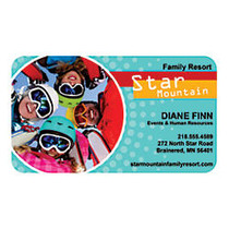 Full-Color Flat-Print Business Cards With Rounded Corners, 14 Pt., 4/0, 3 1/2 inch; x 2 inch;, Uncoated, Box Of 250